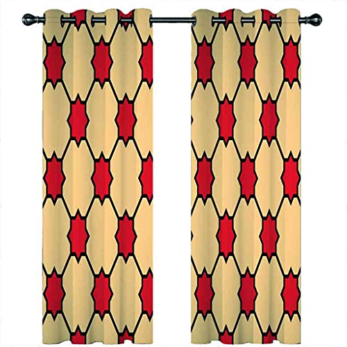 Rideaux 100% polyester 3D art abstrait jaune finitions oeillets