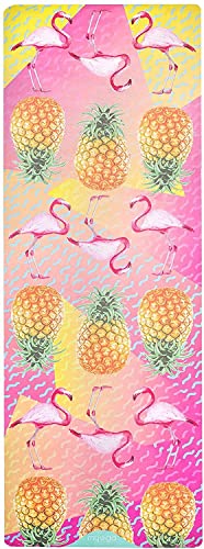 Myga Suede Yoga Mat - Luxurious Vegan Suede Mat perfect for Hot Yoga, Power, Bikram, Ashtanga and Pilates - Superior Grip and Non-Slip, ideal for Home, Gym & Studio - 183cm x 61cm x 3mm - Tropical