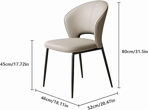 Miniatura 3 de sillas de comedor - Sillas de comedor tapizadas de mediados de siglo, modernas, sin brazos, de piel sintética, laterales con respaldo, cocina