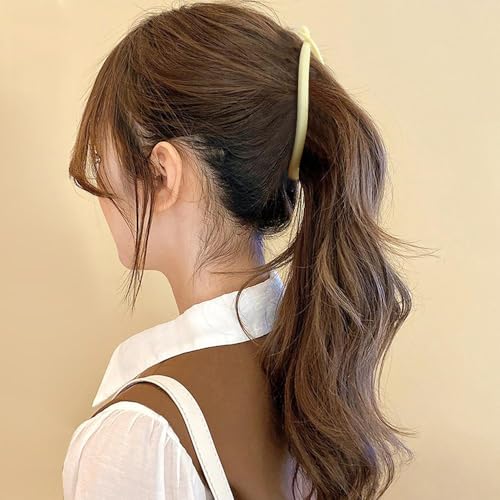 8 pinzas de cabello Banana para mujer, 4.3 pulgadas, para cabello fino y delgado, color neutro, accesorios para coleta miniatura 6