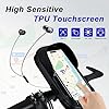 flintronic Support Téléphone Vélo Étanche, Porte Téléphone Vélo Rotation 360°, Sacoche Vélo Guidon Cadre avec écran Tactile et Pare-Soleil, Sacoche Guidon Cadre Vélo VTT pour Smartphone sous 6.4'' #5