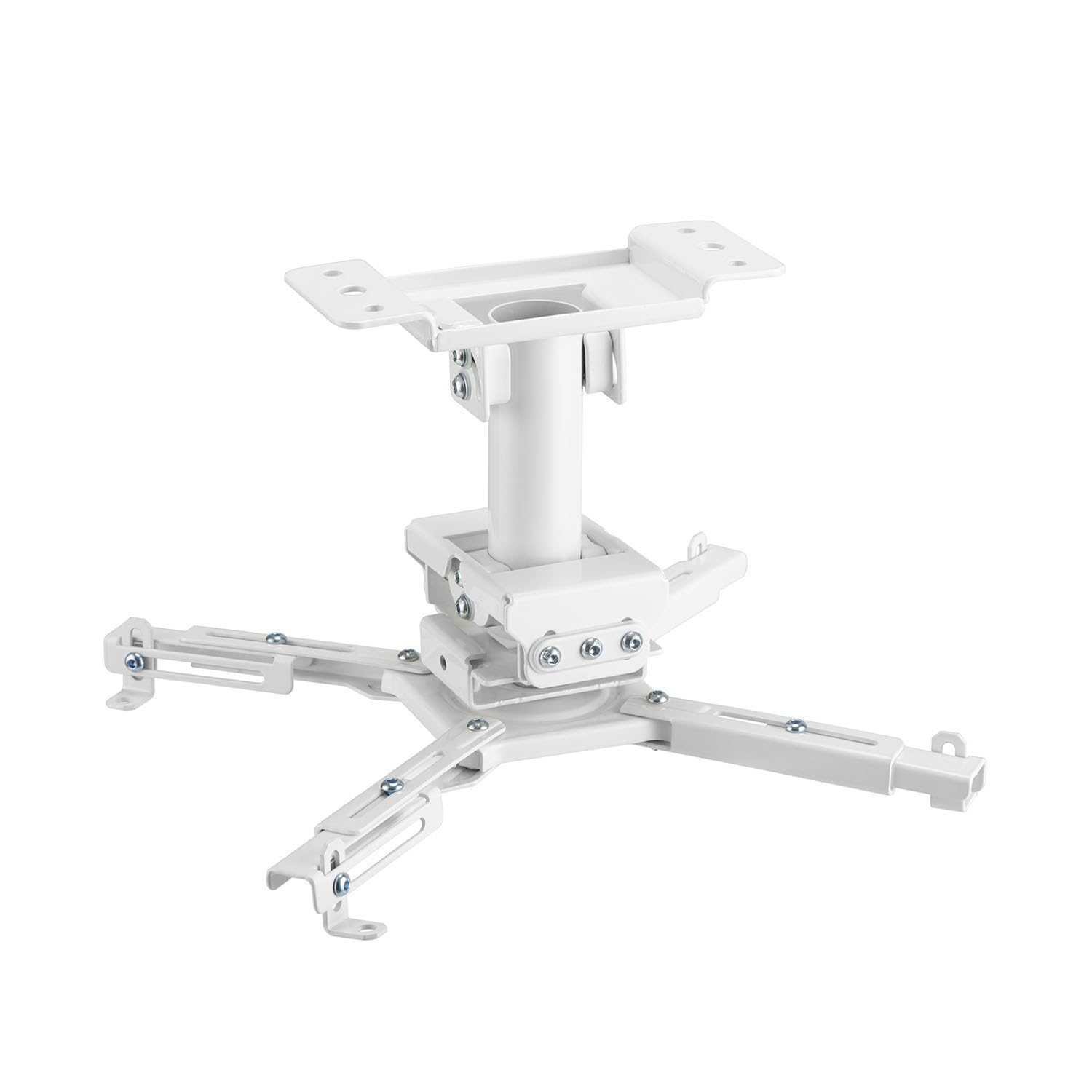 KIMEX - Soporte para proyector - Montaje en Techo - Función Giratorio/inclinable - Altura al Techo 25 cm - Color Blanco - 052-3000