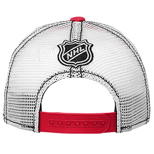 Youth Detroit Red Wings Lockup Meshback Adjustable Hat - Size Youth3