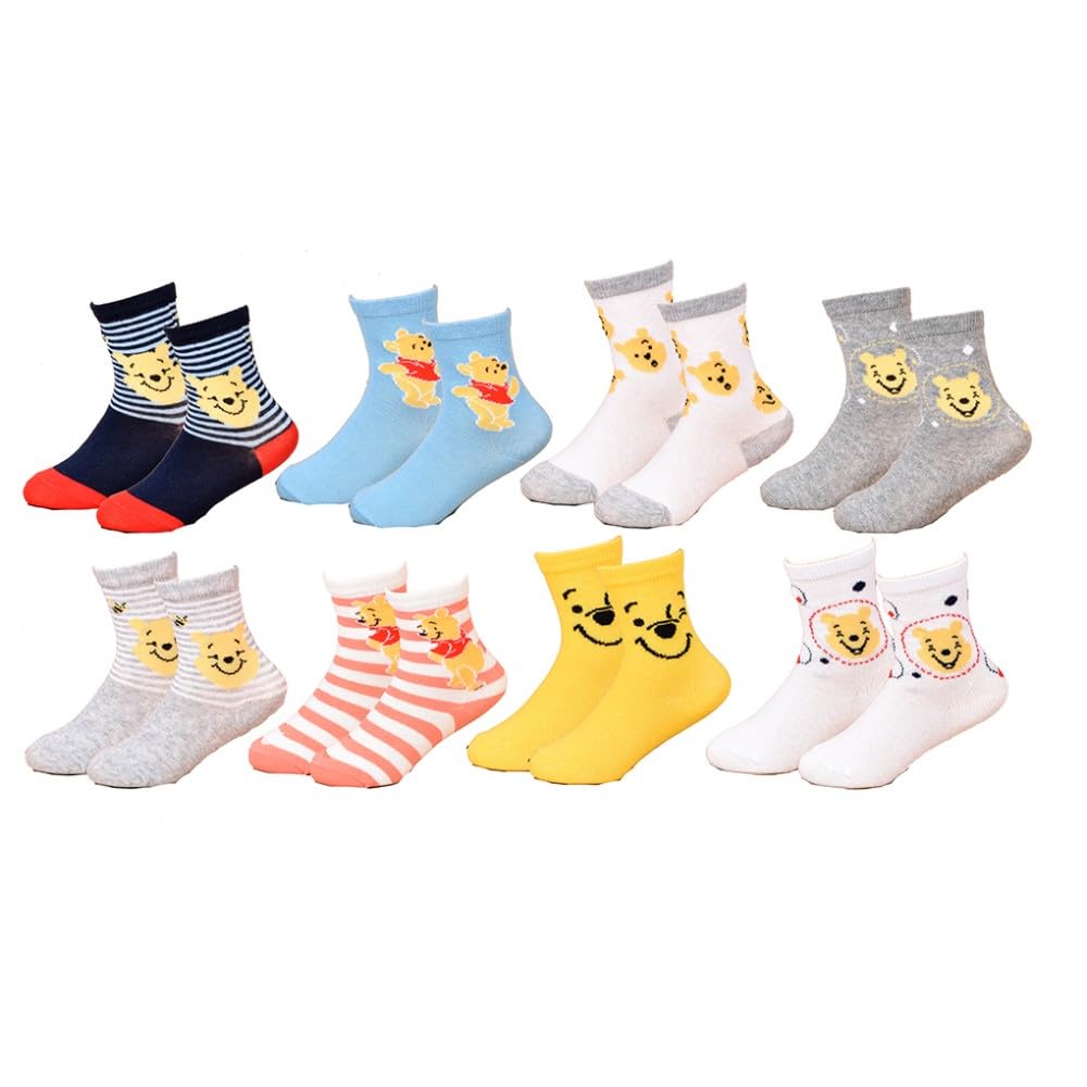 Ozabi - Children's Licensed Winnie the Pooh Socks - Assorted Photo Models depending on stock- Multicoloured - Multicolour - One Size