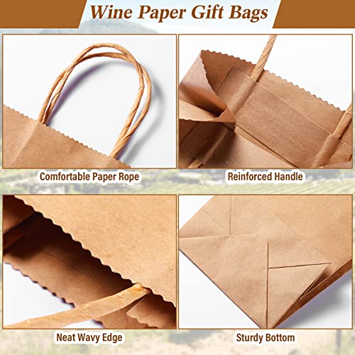 Handepo HANDEPO-SHOPPING BAGS-75 Paper Wine Bags Kraft Brown Wine Bag thumb #1