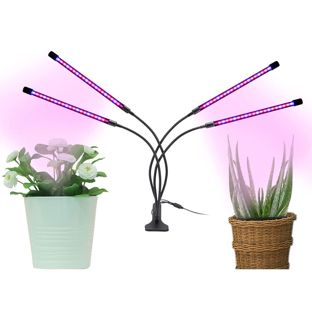 TopHomer Coltiva luci per piante da interno, luci per piante a spettro completo con collo d'oca regolabile, 9 livelli di attenuazione, 3 modalità di illuminazione