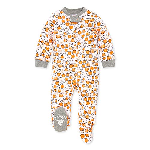 Image of Burt's Bees Baby unisex-baby Sleep & Play, Organic One-piece Romper-jumpsuit Pj, Zip Front Footed Pajama