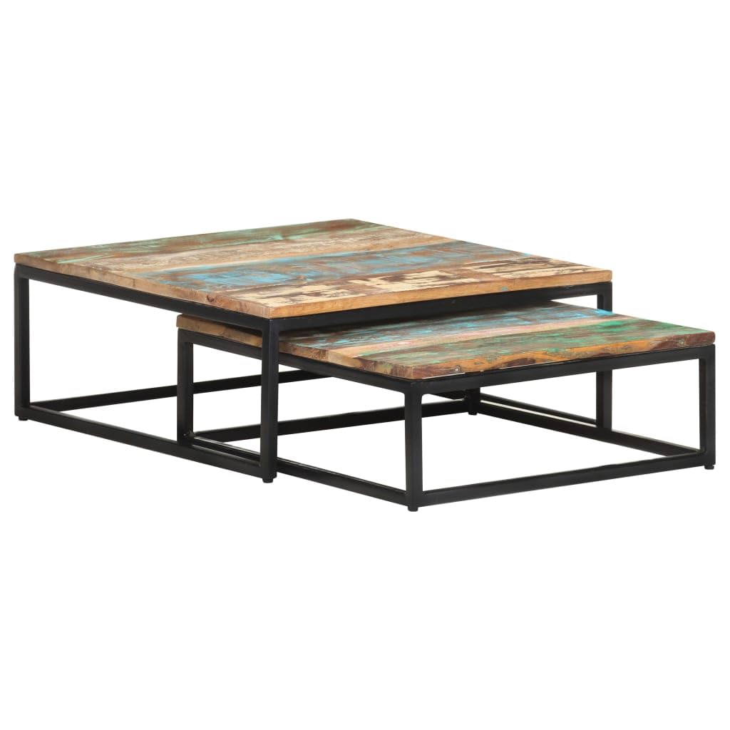 Ensemble de tables gigognes pour salon et meuble déco industriel vintage