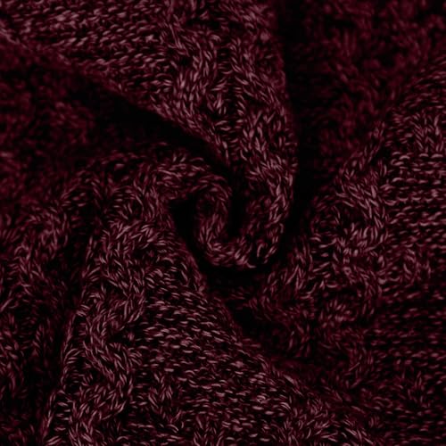 Mens Turtleneck Sweater Pullover Solid Color Casual Loose Fit Thick Winter Long Sleeve Cable Knit Warm Sweaters2