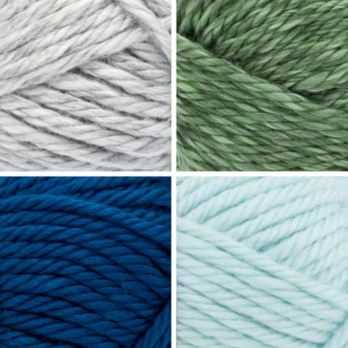 Image of Lion Brand Yarn, Hometown Super Bulky Yarn, Dockside Pack, 4 Skeins