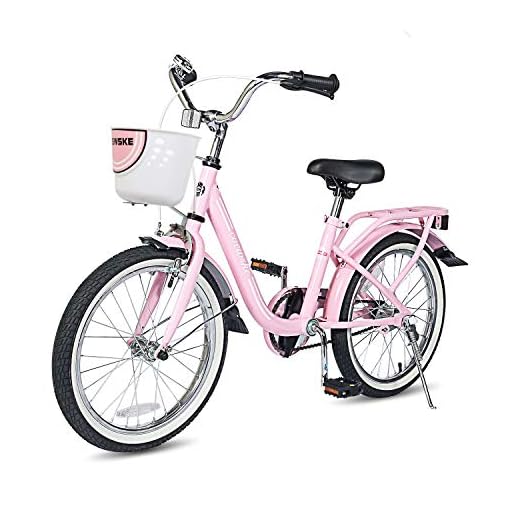 COEWSKE Kid's Bike Steel Frame Children Bicycle 14-16 Inch with Training Wheel (Pink, 18 Inch)