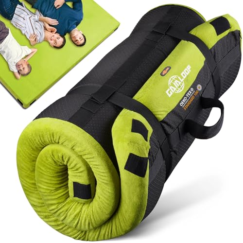 Gaialoop Memory Foam Camping Mattress 80x60x3" Roll-Up Pad