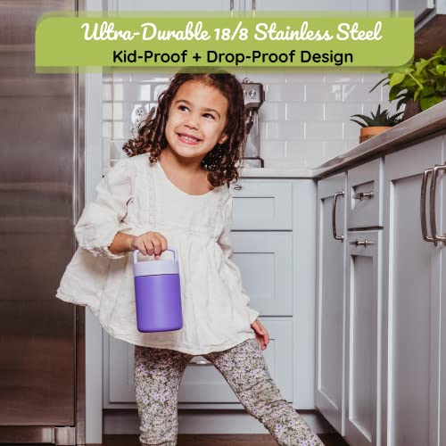 Weesprout Insulated Stainless Steel Lunch Thermos, Soup Thermos For Hot & Cold Foods, 12 Oz Food Jar For Kids, Kid-Friendly Handle, Leakproof Food Container, Termos Para Comida Caliente #TOP5