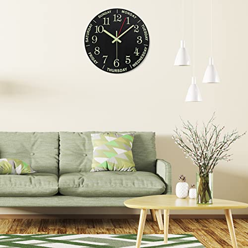 Horloge murale lumineuse bois pour ne plus chercher sa date - 8