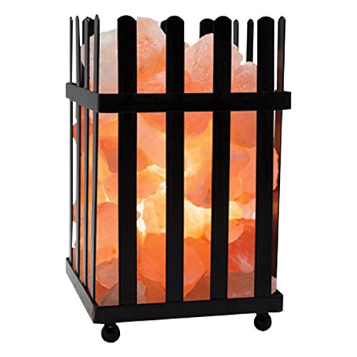 Himalayan Glow 1333 Picket Fence Style Basket Salt Lamp Night Light