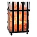 Himalayan Glow 1333 Natural Air Purifying Himalayan Picket Fence Style Basket(6 to 7 lbs) lamp with Salt Chunks, Bulb and Brightness Adjustable Dimmer Control, 6.6 pounds