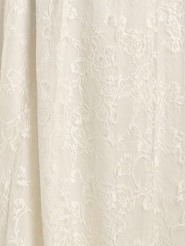 David's Bridal Strapless Lace A-Line Corset Wedding Dress - Image 5