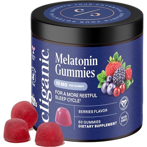 Cliganic Melatonin Gummies (10 mg, 60-Day Supply) - Adult Sleep