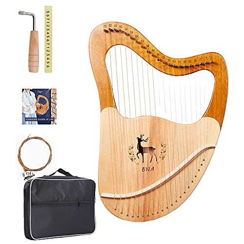 Harpe lyre 21 cordes instrument de musique facile à apprendre pour débutants