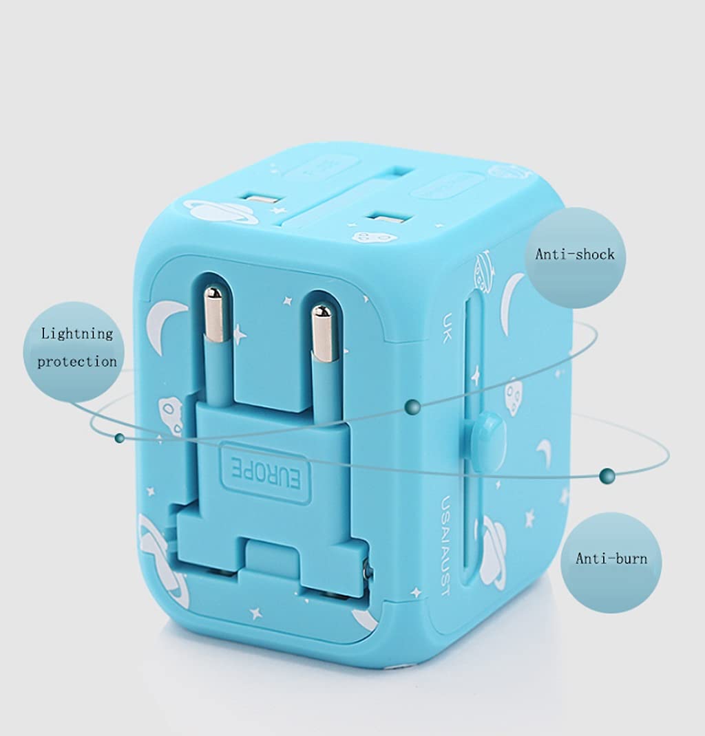 Enchufe Internacional Adaptador Viajes portátil Consigue International Socket Converter, Adaptador de Viaje Mundial, Adaptador de Viaje Universal Adaptador de Corriente