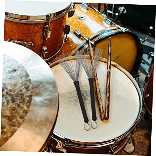 Kit de baqueta y cepillo para batería multiuso con bolsa de almacenamiento para bateristas adecuado para práctica, bandas juveniles y presentaciones miniatura 7