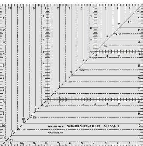 Isomars Garment Quilting Ruler 12"-picture-22