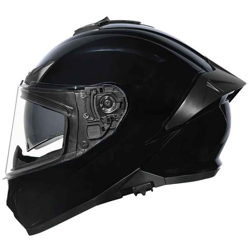 Image of SMK Typhoon Full Face Dual Visor Helmet, ISI DOT ECE 22.06 Certified, Safety Motorcycle Headgear