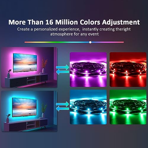 Tira de luces LED RGB 5V 5050 con control remoto USB miniatura 4