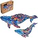 Produktbild Unidragon Wooden Puzzle Jigsaw, Best Gift for Adults and Kids, Unique Shape Jigsaw Pieces Milky Whales, 12.9 x 7.8 in (33 x 20 cm) 172 pcs, Medium