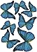 Plage 301506 3D Charming Butterfly Stickers Turquoise Butterflies [7 Butterflies Between 8 x 6,5 cm And 14 x 11 cm], plastica, 14 x 0.1 x 11 cm