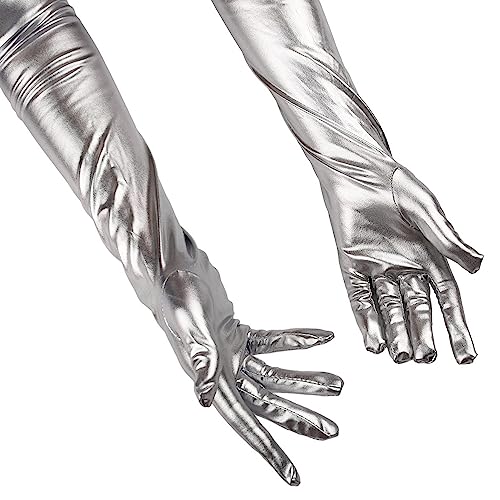 Disfraz de alienígena plateado con complementos de purpurina para cosplay 5