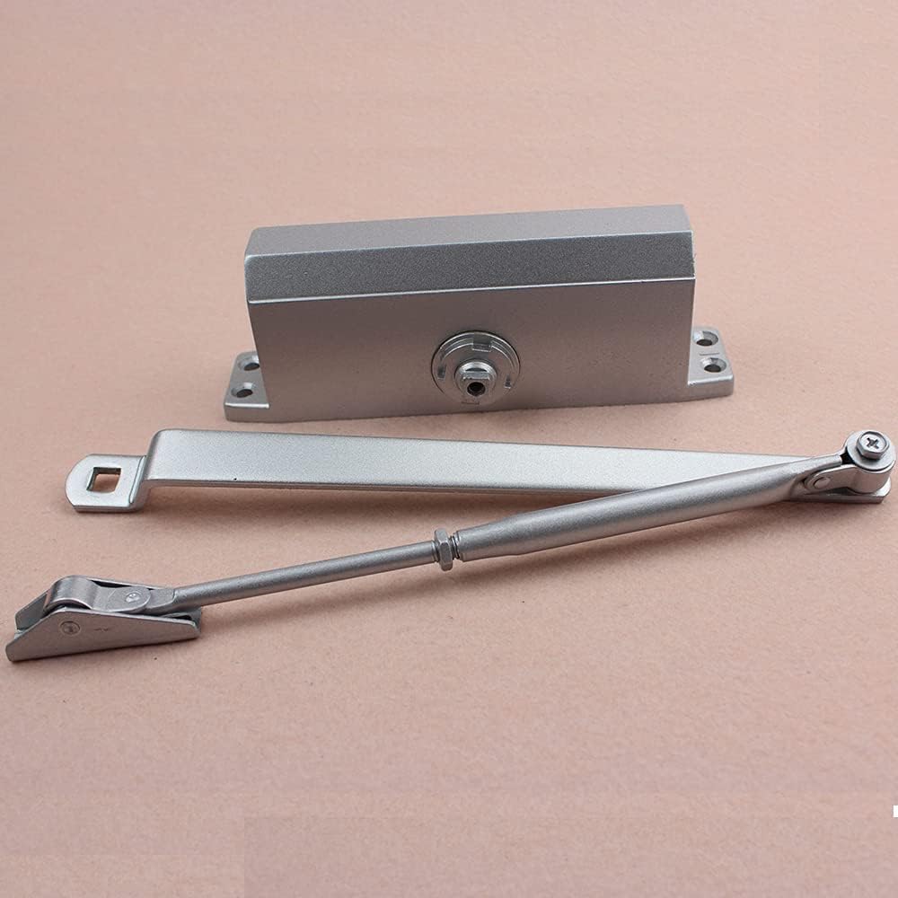 SWENEEN Heavy Duty Automatic Door Closer,80-110Kg Fire Rated Aluminum,Speed Adjustable,Mute Closing Mechanism For Commercial & Residential Use,