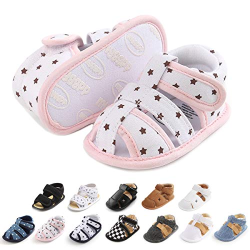 Baby Boys Girls Sandals Soft Sole Closed Toe Summer Shoes Baby Flat Shoes Beach Shoes First Walkers