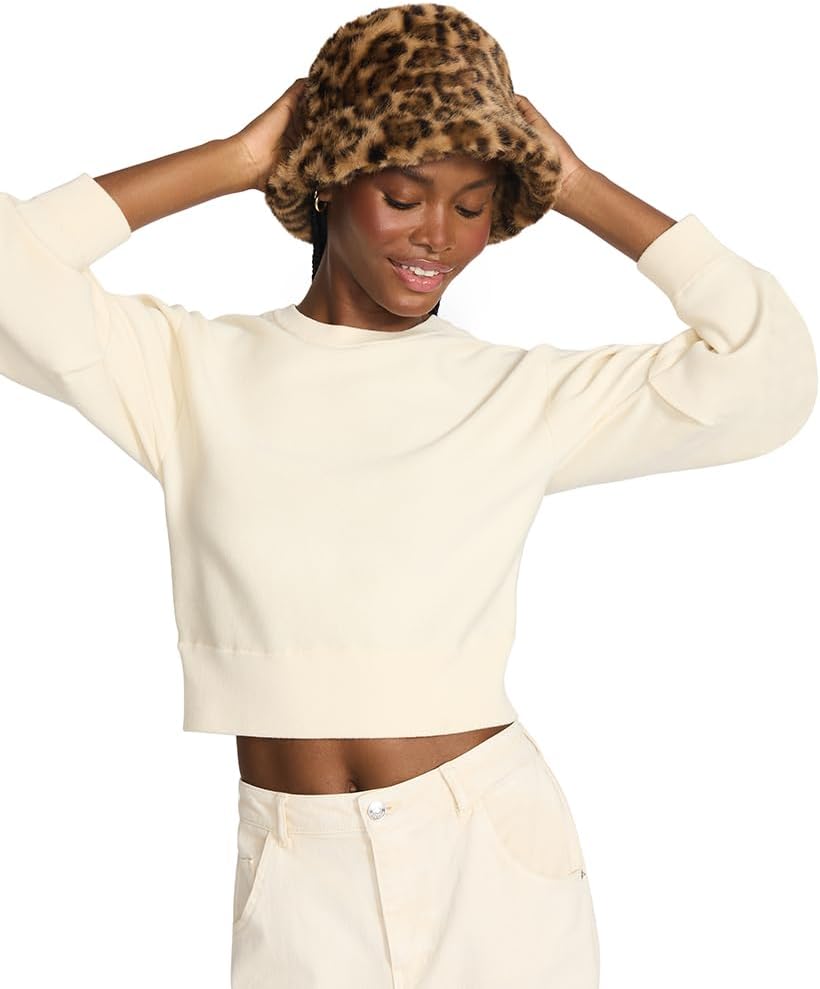 Steve Madden Women's Faux-Fur Bucket Hat, Biscotti