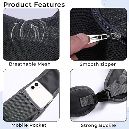 Image of Kraptick Pet Sling Carrier, Pet Carrier Bag for Shitzu Puppy, Cat, Rabbit with Comfortable Adjustable Pouch Single Shoulder Carry Tote Handbag for Pets (Large, Blue)