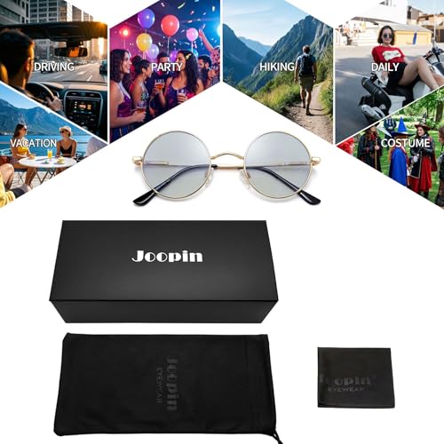 Image of Joopin Small Round Sunglasses Hippie Circle Sun Glasses UV400 Protection