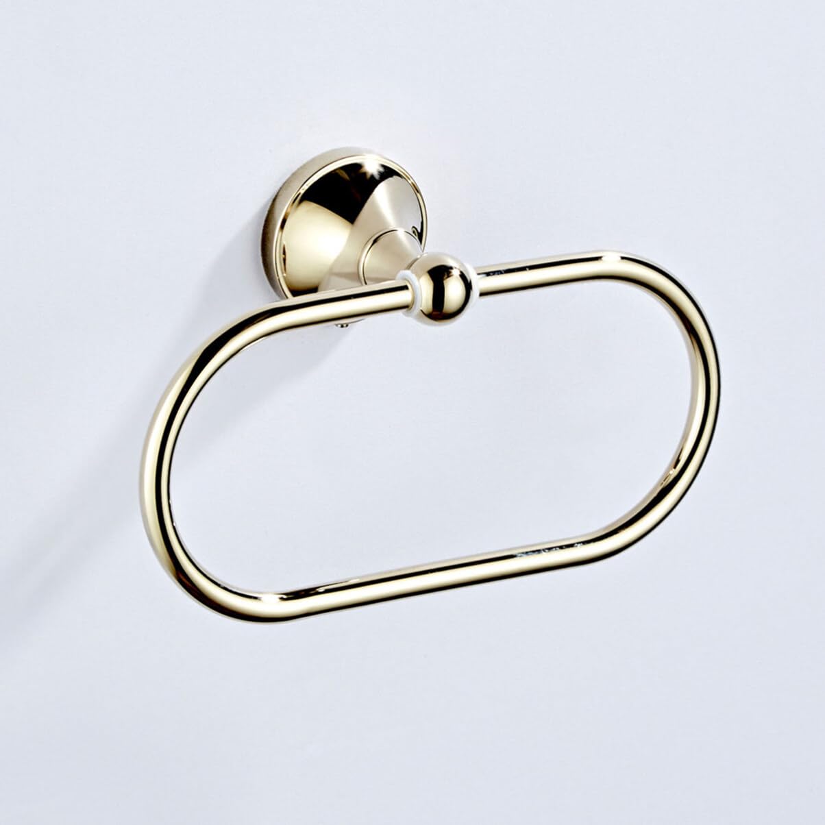 Cabilock Toallero Moderno Toallero De Mano Colgador De Anillo para Baño Toallero Ovalado Toallero Montado En La Pared Dorado