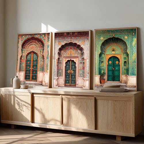 Image of kotart Indian Art Traditional Paintings for Living Room | Framed Wall Painting for Home Room Bedroom Office Wall Decor | Wall Poster With frames Set of 3 (13X17 inch)