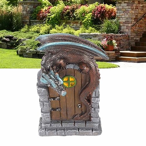 Porta de Fadas, Artesanato Em Resina, Detalhes Vívidos, Porta de Fadas Em Miniatura para Jardim e Qu