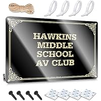 MGHTLCCME Letreros de metal vintage de Hawkins Middle School Av