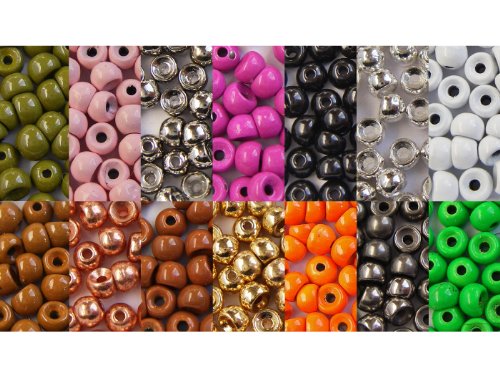 Pechetruite 25 x Billes TUNGSTENE 2,5 mm (0,12g) Olive pour Montage de Mouche de pêche