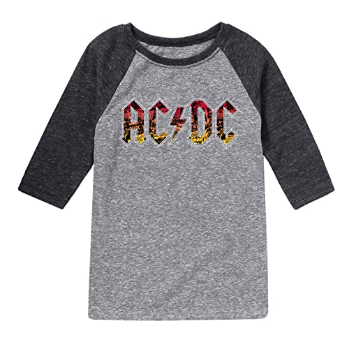 HYBRID APPAREL - ACDC - Poster Texture - Toddler and Youth Raglan Graphic T-Shirt