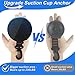 Hlogree 6PCS Heavy Duty Suction Cups Anchor with Hooks,Vacuum Suction Cup Camping Tie Downs with 6PCS Aluminum Buckle,Outdoor Strong Suction Cup Wall Anchor for Camping Tarp Accessory,Car Side Awning