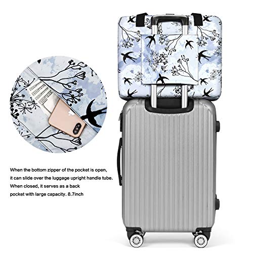 Gonex Travel Duffel Bag, Foldable Small Duffle Carry on Luggage Personal Item Bag Weekender Tote Bags Overnight Hospital Bag for Women Girls 30L Swallow