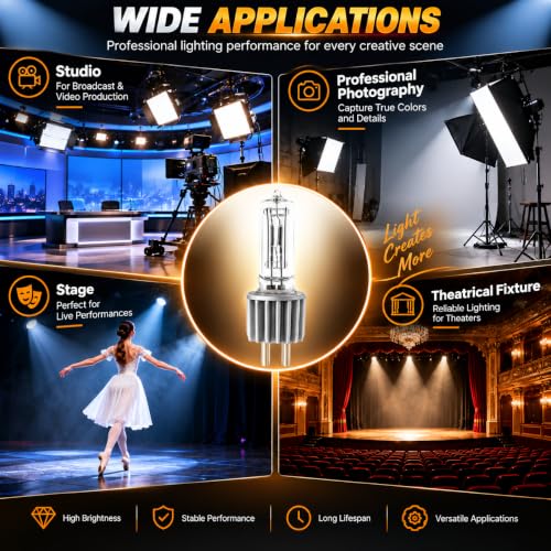Image of HPL 575 /115 /X 54807 Halogen Bulbs 10 Pack, 575W 115V T6, G9.5 Stage Lamp