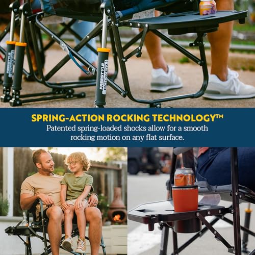 Image of GCI Outdoor Freestyle Rocker Portable Folding Rocking Chair, Outdoor Camping Chair with Side Table
