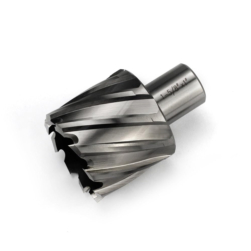 JESTUOUS Annular Cutter 1-3/4 Inch Cutting Diameter 3/4 Weldon Shank 1 Cutting Depth With Pilot Pin Slugger Bits HSS Kit For Magnetic Drill Press,1