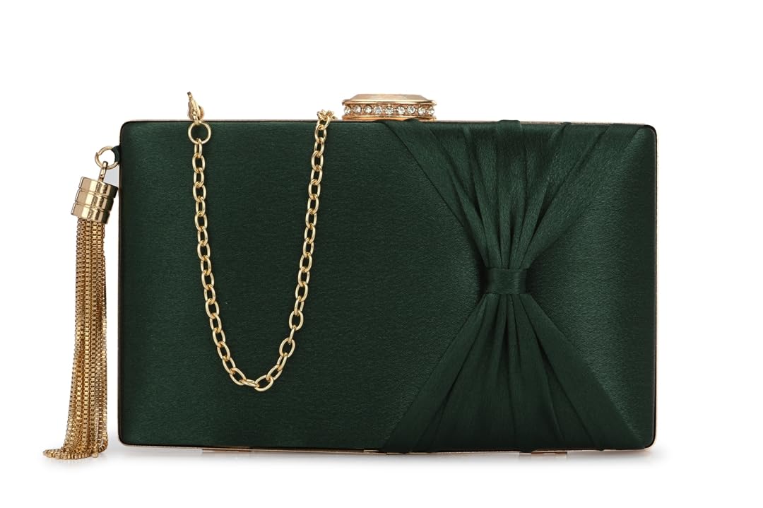 TOOBA Womens and Girls Green Handcrafted Beautiful Bling Box Clutchs (B0CJYHVDNW) Amazon Price History, Amazon Price Tracker
