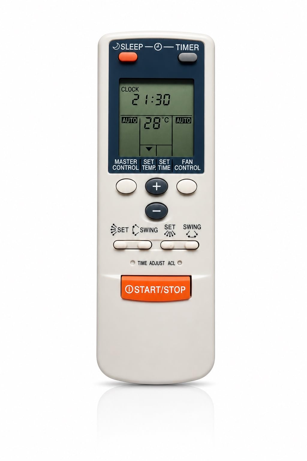 AC Remote Compatible with O General Split & Window Air Conditioner | Replacement Remote with Temperature, Mode, Fan Control, Swing, Timer & Sleep Functions | White | RE86