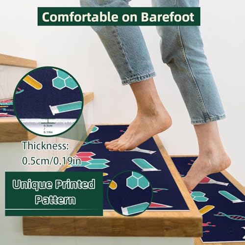 Peldaños de escalera antideslizantes de 8x30 pulgadas para proteger madera 3